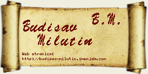 Budisav Milutin vizit kartica